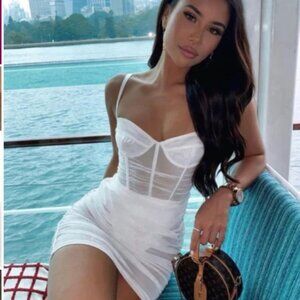 LEAU Miami Mesh Mini Dress size small